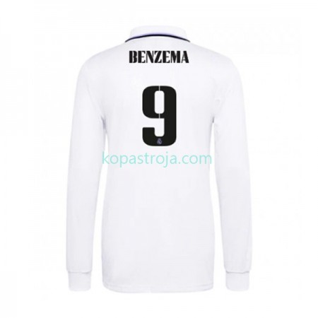 Billiga Fotbollströjor Real Madrid Karim Benzema 9 Hemma tröja 2022/23 Långärmad